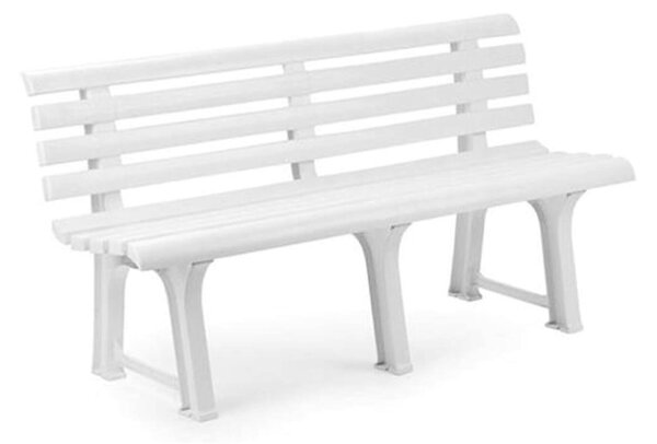 Panchina da esterno Artur, 145x49h74 cm, Bianco