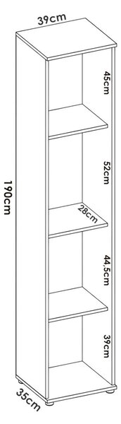 Armadio bianco bagno 39x190h cm - Arrow