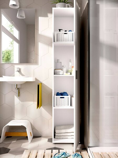 Armadio bianco bagno 39x190h cm - Arrow