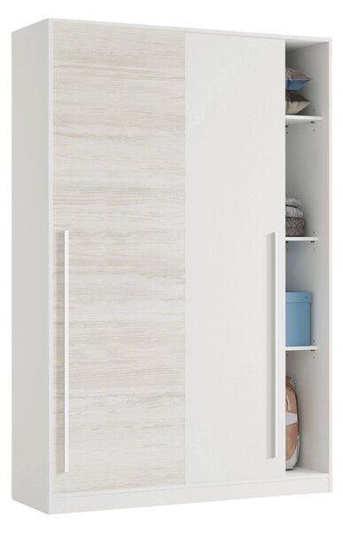 Guardaroba con ripiani regolabili bianco anticato 120x200h cm - Aristode