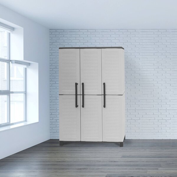 Armadio da esterno salvaspazio grigio chiaro e nero 102x169h cm - Aruro