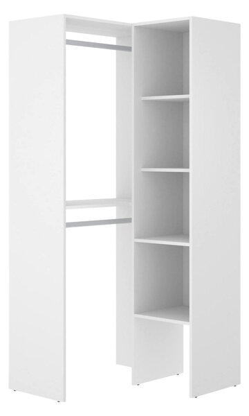 Cabina armadio angolare 5 ripiani bianca 79x185h cm - Arpagone