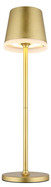 Lampada da tavolo solare a LED, color oro, con due possibili altezze, altezza 41 cm