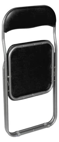 Set 4 sedie pieghevoli imbottite nere struttura in metallo - Antenore