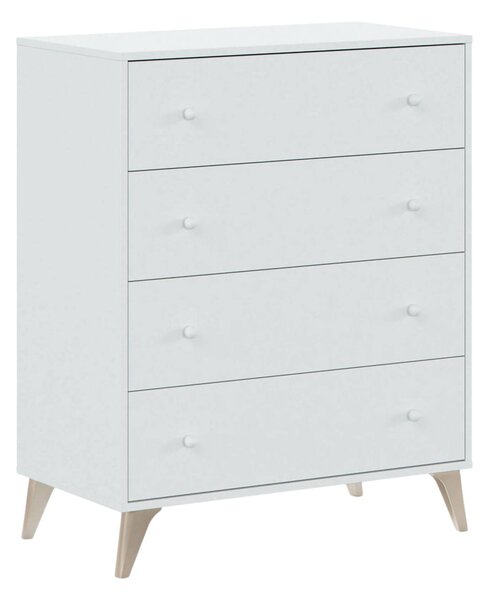 Cassettiera con maniglie bianca 78x95h cm - Aquilea