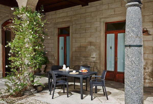 Tavolo da giardino 8 posti 138x78cm antracite - Arca