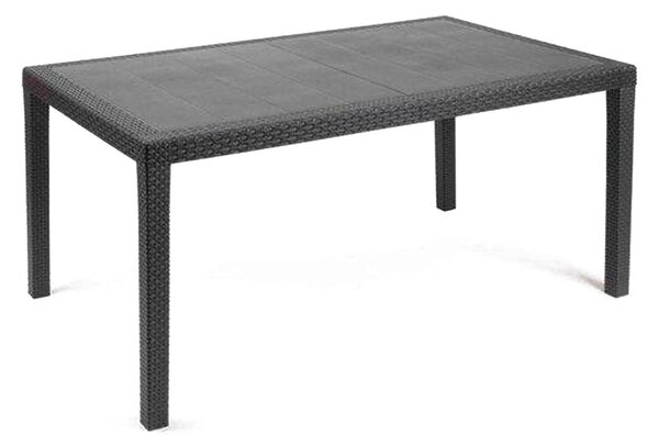 Tavolo da giardino 8 posti 138x78cm antracite - Arca