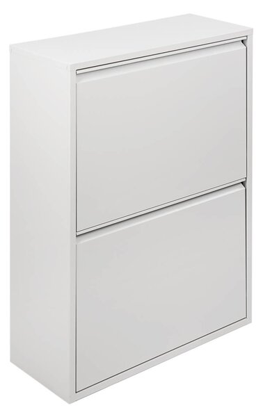 Pattumiera Bianco Capacità 72 (18 per Secchio) Fissaggio a Muro Opzionale 60x25x93h cm, 4 Cestini - Anukhatun