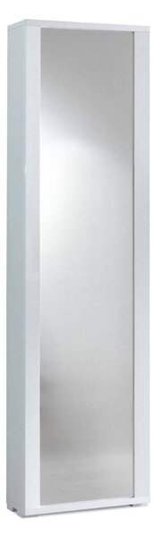 Scarpiera alta bianca 50x182h cm anta a specchio - Asiago