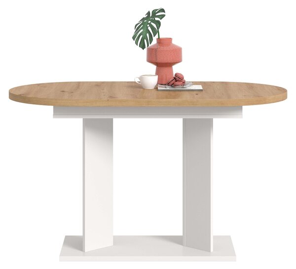 Xonox.home Tavolo da pranzo Gustav bianco/ finitura rovere Artisan L/A/P: 170x76x70 cm
