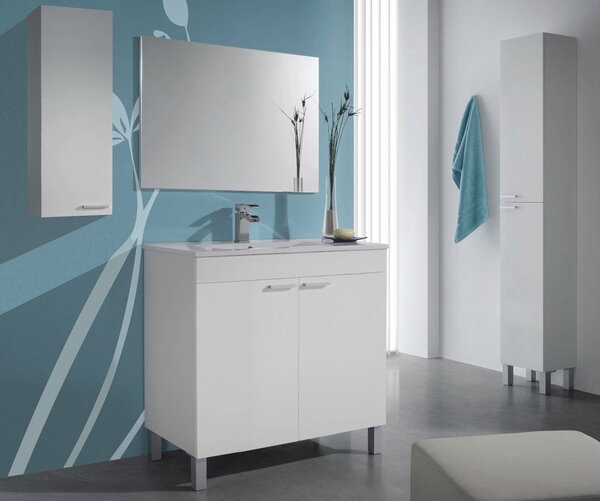 Mobile colonna bagno classico 2 ante 30x182h cm bianco lucido - Ark