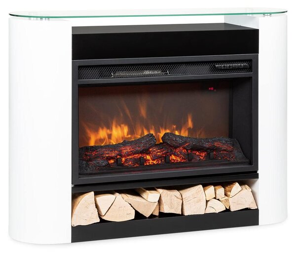 Camino elettrico con fiamme a LED, 1800 W, dotato di timer e termostato