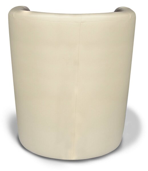 Poltrona moderna in ecopelle con braccioli beige - Ago