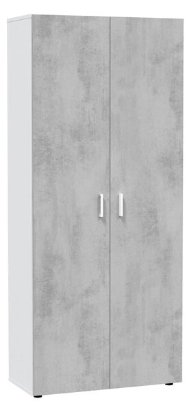 Armadio cemento e bianco cucina 80x182h cm - Ashkita