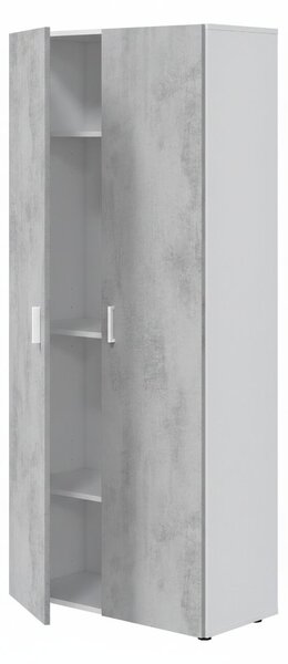 Armadio cemento e bianco cucina 80x182h cm - Ashkita