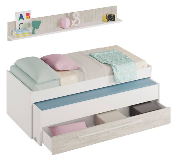Letto bambini contenitore199x96cm bianco - Art