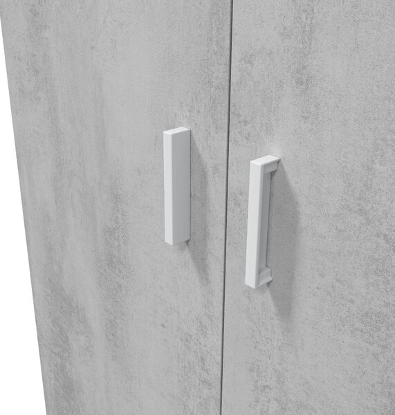 Armadio cemento e bianco cucina 80x182h cm - Ashkita