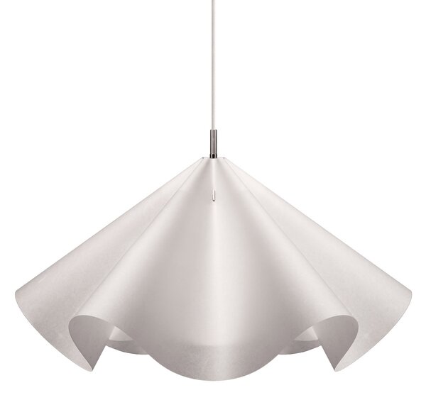 Lampada a sospensione Moebe, Sinuate, dimmerabile, Bianco, Soggiorno, Carta / Cartone, Design
