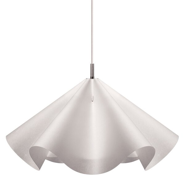 Lampada a sospensione Moebe, Sinuate, dimmerabile, Bianco, Soggiorno, Carta / Cartone, Design