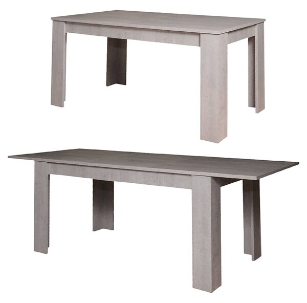 Tavolo allungabile 8-10 posti 160/220x88cm cemento - Artino