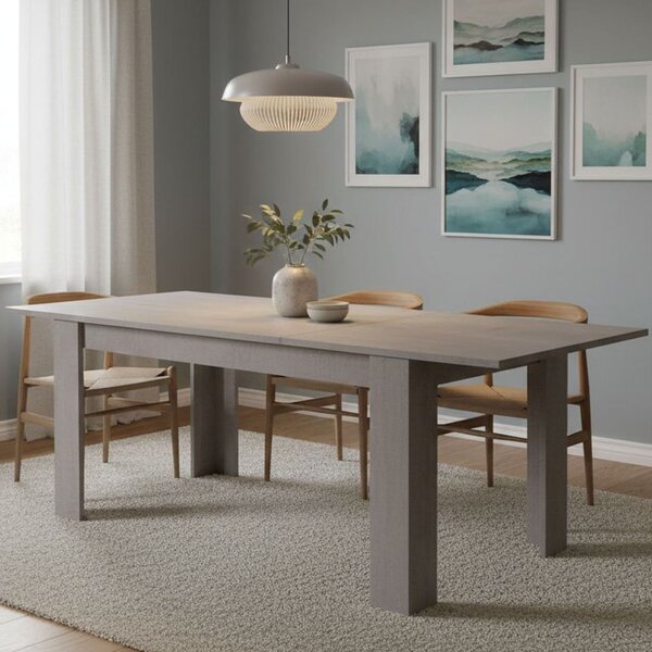 Tavolo allungabile 8-10 posti 160/220x88cm cemento - Artino