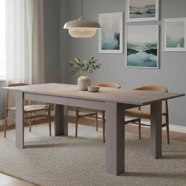Tavolo allungabile 8-10 posti 160/220x88cm cemento - Artino