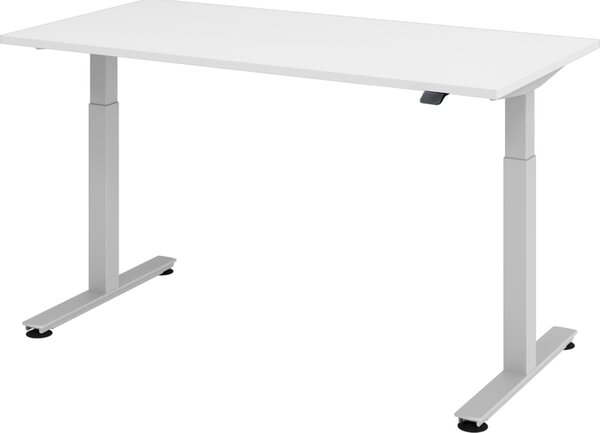 Scrivania elettrica bümö XMST - Finitura: bianco, struttura: argento, dimensioni: 160 x 80 cm