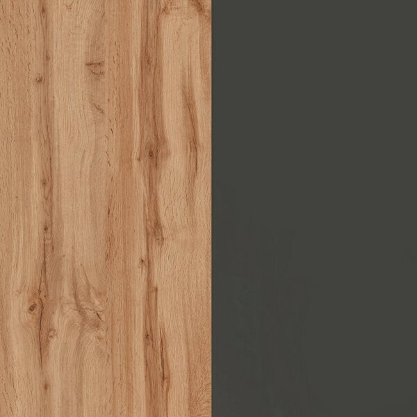 Isola centrale cucina design 155x90x90h cm antracite e rovere - Tartaro