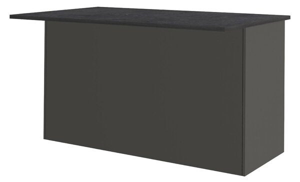 Isola cucina minimal con ante 155x90x90h cm antracite e ardesia - Tartaro
