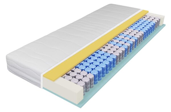 Materasso a molle insacchettate BeCo Ortho Strong 140 x 200 cm / H3 e H4 / Materasso reversibile / 20 cm / 2 livelli di rigidità in un materasso / 100 notti di prova