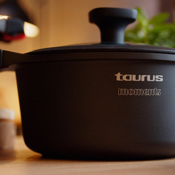 Taurus Pentola a Induzione Casseruola con Coperchio 20 cm in Alluminio - Great Moments
