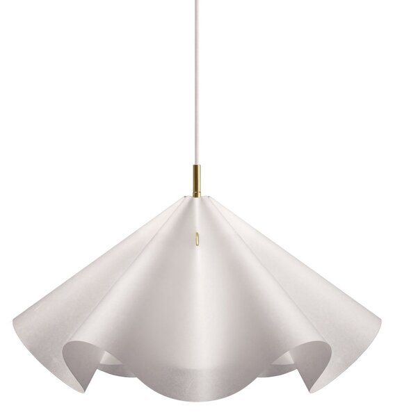 Lampada a sospensione Moebe, Sinuate, dimmerabile, Bianco, Soggiorno, Carta / Cartone, Design