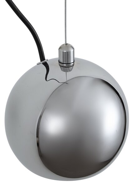 Lampada a sospensione di design cromata per sistema a binario monofase - Slimline Sara