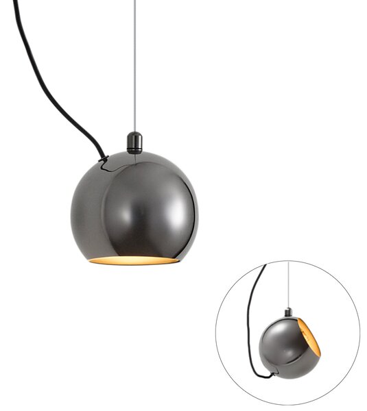 Lampada a sospensione di design cromo scuro per sistema a binario monofase - Slimline Sara