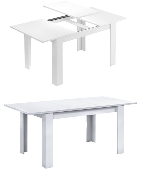 Tavolo allungabile 6-8 posti 140/190x90cm bianco - Abudula