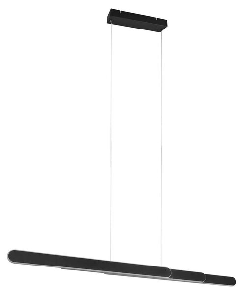 Lampada a sospensione a LED - 130 x 150 cm - a 1 luce - Nero - Metallo - regolabile in larghezza e altezza