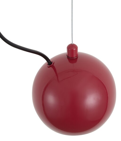 Lampada a sospensione di design rossa per sistema a binario monofase - Slimline Sara