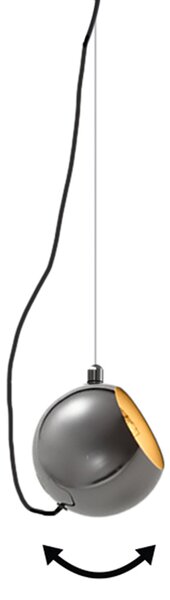 Lampada a sospensione di design cromo scuro per sistema a binario monofase - Slimline Sara