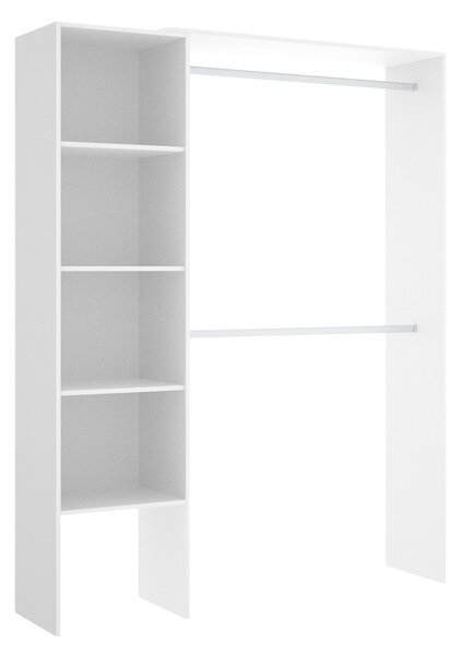 Cabina armadio 4 ripiani bianca 140x187h cm - Acquata