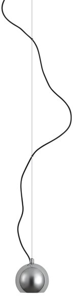 Lampada a sospensione di design cromata per sistema a binario monofase - Slimline Sara
