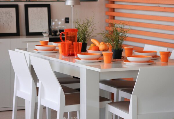 Tavolo allungabile 6-8 posti 140/190x90cm bianco - Abudula