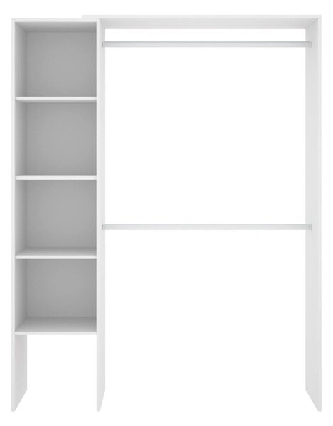 Cabina armadio 4 ripiani bianca 140x187h cm - Acquata