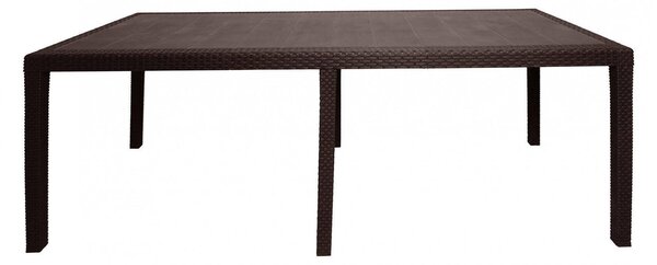 Tavolo da giardino allungabile 8-10 posti 150/220x90cm marrone - Abbaviva