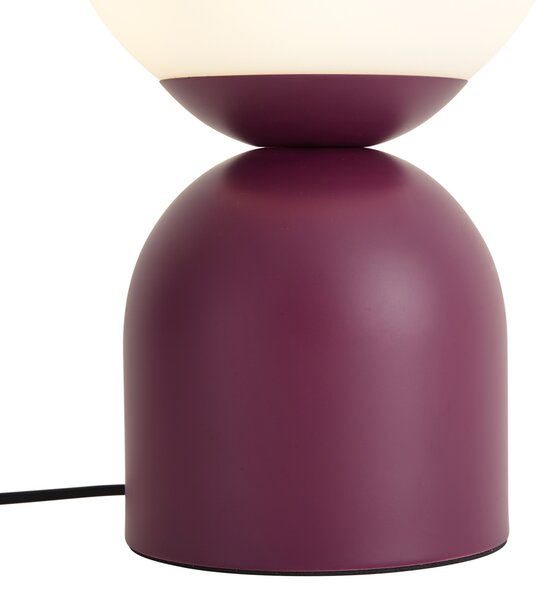 Lampada da Tavolo Hotel Chic Viola con Vetro Opale - Pallon Trend