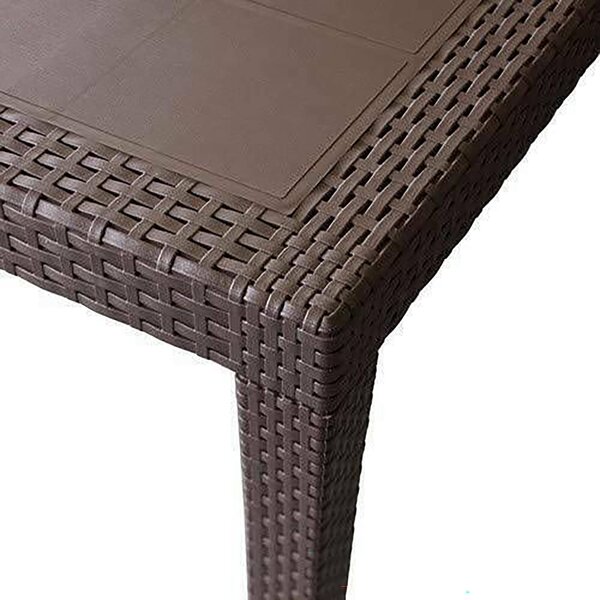 Tavolo da giardino allungabile 8-10 posti 150/220x90cm marrone - Abbaviva