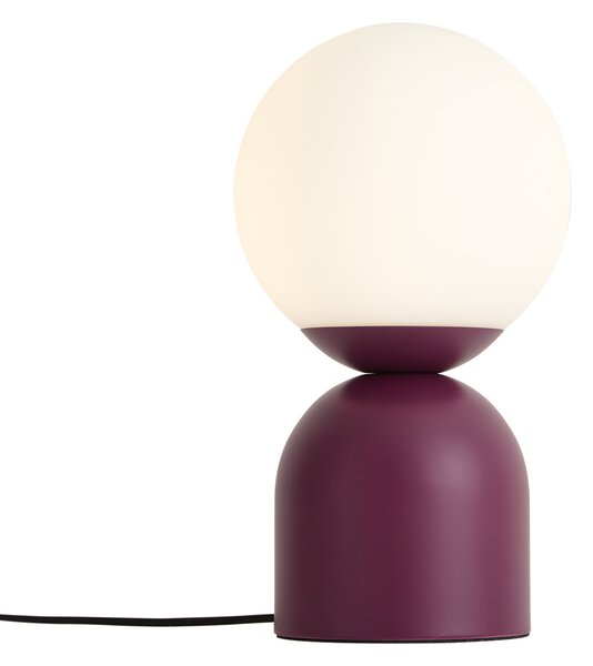 Lampada da Tavolo Hotel Chic Viola con Vetro Opale - Pallon Trend