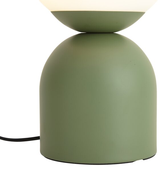 Lampada da tavolo Hotel Chic verde con vetro opalino - Pallon Trend
