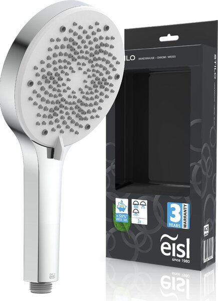 Doccetta EISL STILO, cromo/bianco