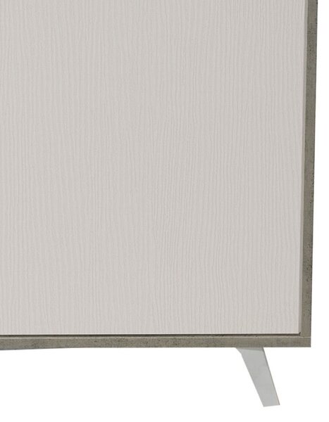 Credenza grigia chiaro e bianca porta piatti 153x39x72h cm 3 ante - Annina