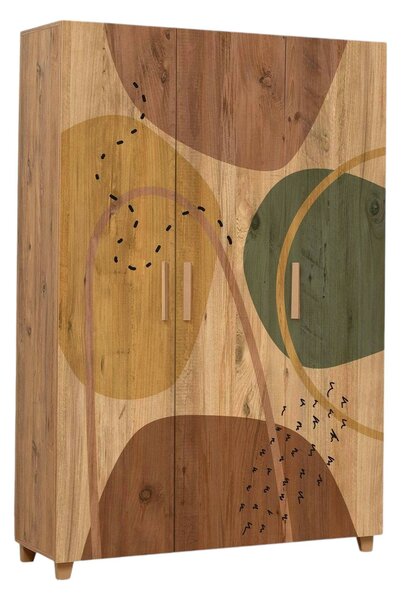 Guardaroba 3 ante quercia 120x189h cm - Nella